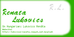renata lukovics business card