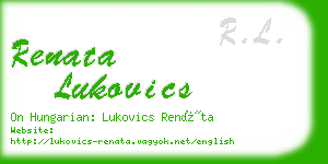 renata lukovics business card